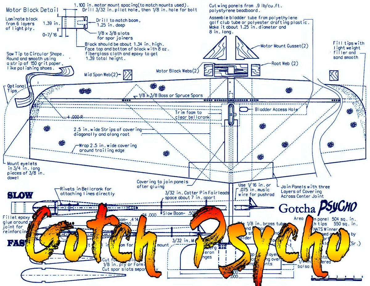 Full Size Printed Plan vintage 1999 Control Line Combat fast or Slow ...