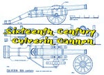full size printed plans  sixteenth century culverin cannon scale 1:12  length 17 1/2"  width 7"