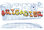 full size printed plan sscale 1:32  l 41 1/4" brigadier tug electric or steam  suitable for radio control