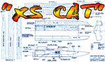 full size printed plan easy foam and wood electric catamaran 25" “xs cat” for radio control