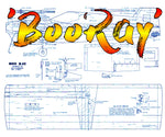 full size printed plan vintage 1972 1/8 scale profile goodyear racer 'booray' proven contest performance