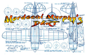 full size printed plans peanut scale "mordecai murphy's  dart" why not try a model of mordecai 'murphy's dart