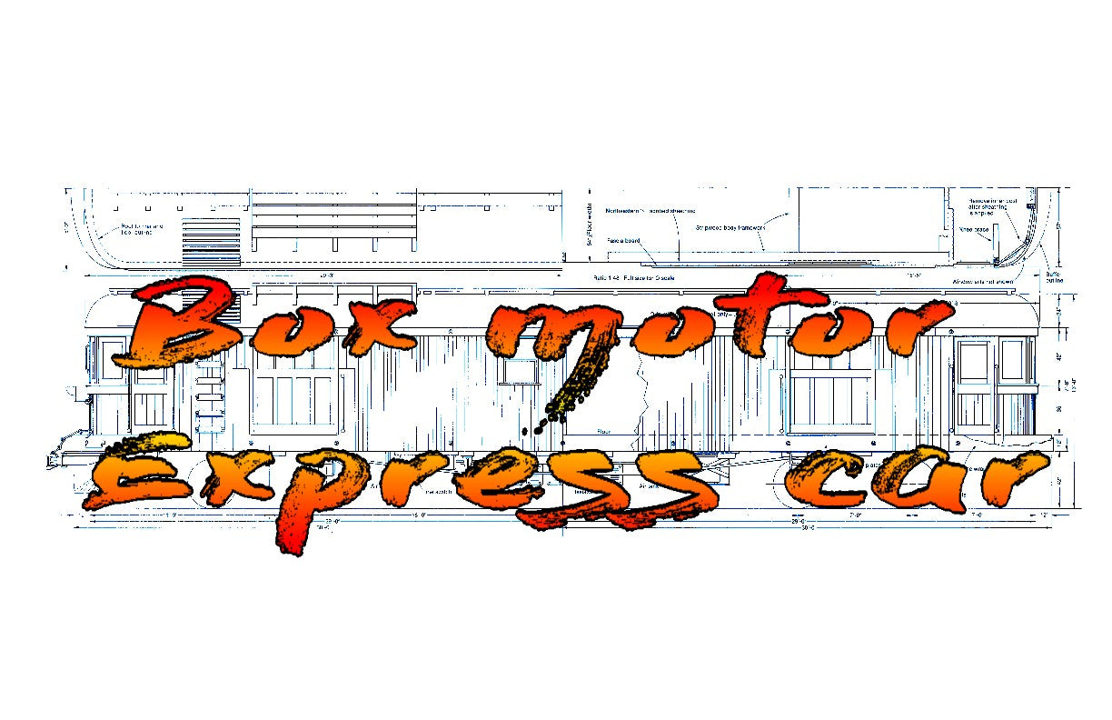 full size printed plan 'o' gauge box motor express car build an all-wood-trolley