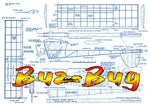 full size printed plan vintage 1961 very simple to build buz-bug 1/2 a  for contests or just for kicks