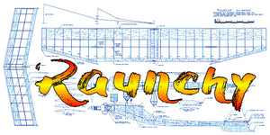 full size printed plan  1953 design nostalgia events free flight  wingspan 40  engine ½ a raunchy