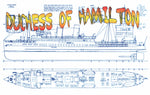 full size printed plans scale 1:60  l 54.4" clyde steamer duchess of hamilton suitable for radio control