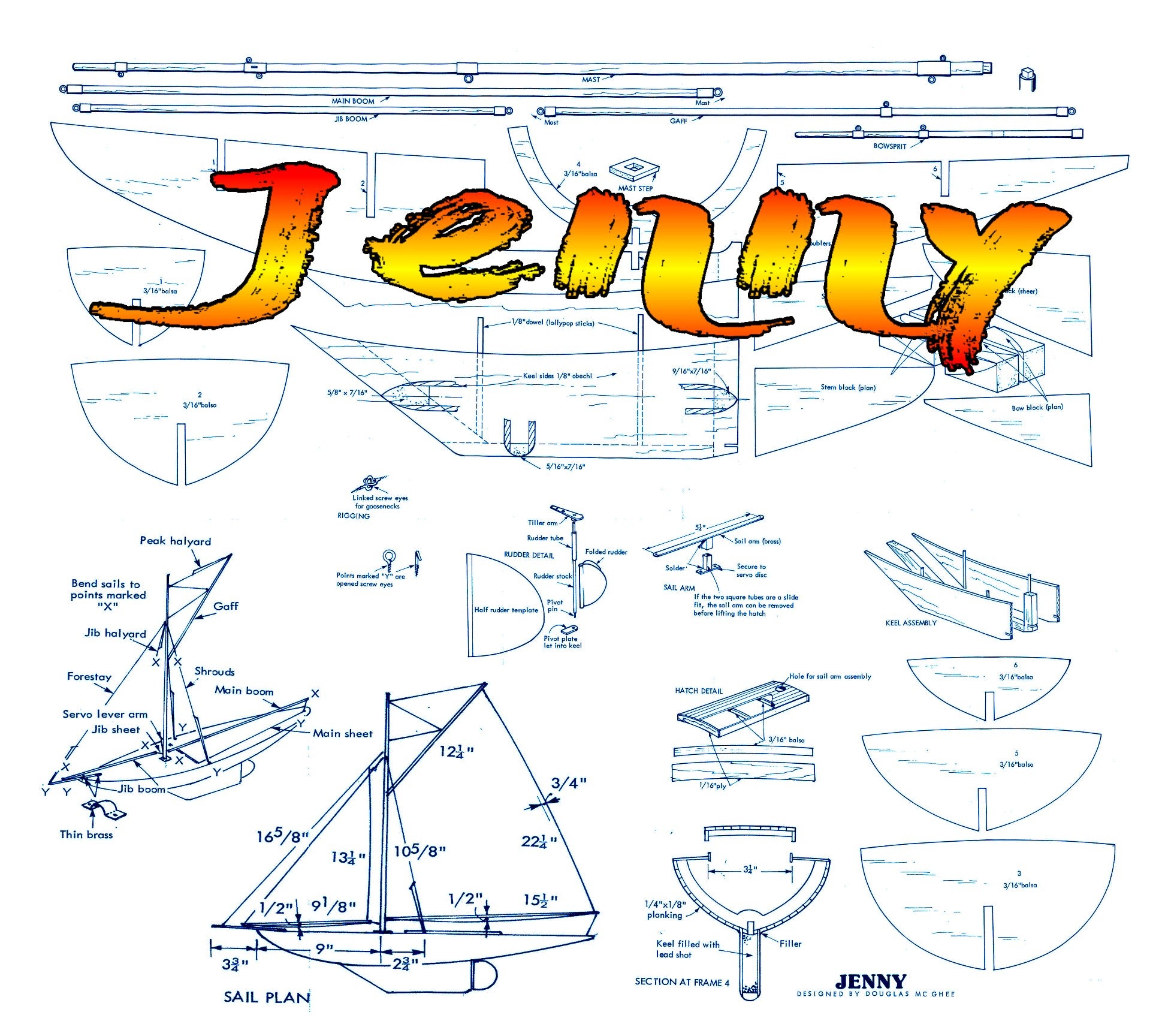 listing is for full size printed plans sailing yacht l 25" suitable for 2 channel radio control