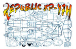 full size printed plans peanut scale "republic xp-47h" ranks with the best both in looks and performance