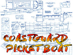 full size printed plans scale 1:16 u.s.c.g. coastguard picket boat she's big, beautiful and perfect for radio control