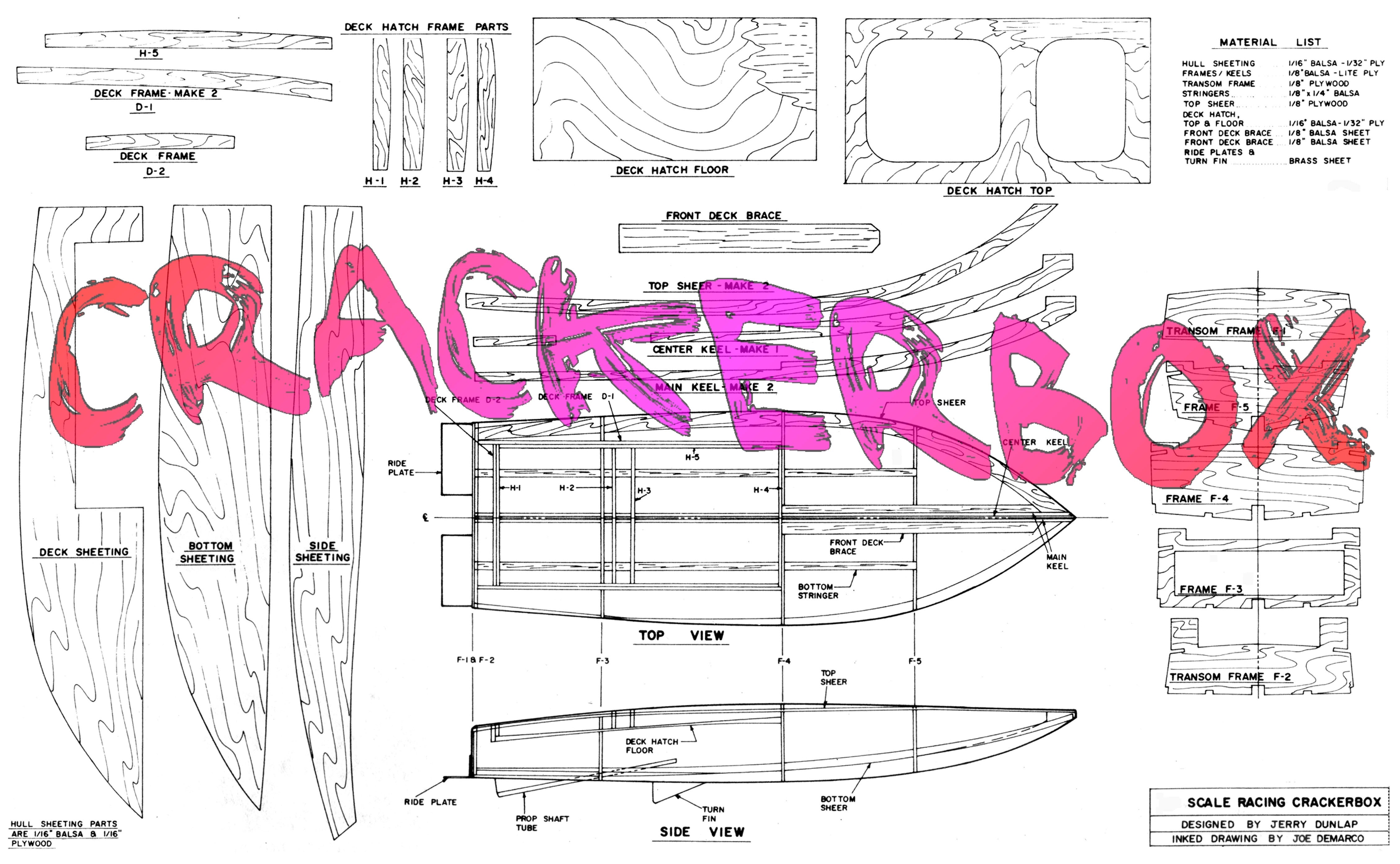full size printed plan 1/10 scale racing  05 electric crackerbox radio control 2 channel