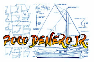 full size printed plans scale ¾” = 1’ poco dinero an auxiliary motored sailboat