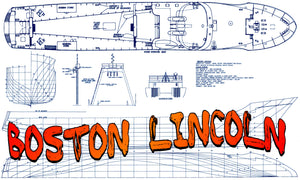 outlines and waterlines , hull lines ,sections and details of a freezer factory trawler boston lincoln