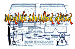 full size printed plans peanut scale "morane saulnier racer "morane saulnier racer" an all-sheet model