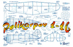 full size printed plans peanut scale "polikarpov 1-16" extremely realistic mine has a great performance,