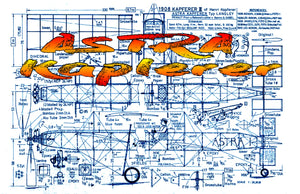 full size printed peanut scale plans astra kaplerer a rare, and certainly seldom-modeled monoplane