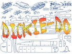 full size printed plans l 20” outboard racing hydroplane dickie-do for radio control