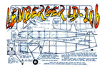 full size printed plans peanut scale "lemberger ld-20b"  excellent model proportions and fine flier.