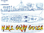 full size printed 1:48 denny type steam gunboat plan & article suitable for radio control