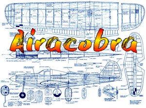 full size printed plan vintage 1959 control line stunt acrobatic airacobra it is smooth and stable,