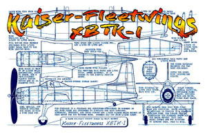 full size printed plans peanut scale kaiser-fleetwings xbtk-l it is nothing but a winner