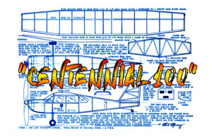 full size printed plans vintage 1978 peanut scale “centennial 100" utility bush plane