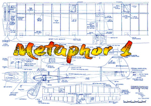 model airplane full size printed plan c/l nostalgic 30 stunt .29 -.40 metaphor 1