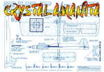 full size printed plan to build a 1/2 a control line sport stunt airplane crystal amanita