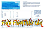 full size printed plan 'o' gauge fire fighting car new york central system