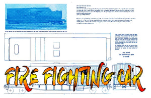 full size printed plan 'o' gauge fire fighting car new york central system