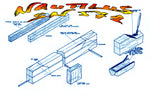 full size printed plan semi-scale 1:100 nautilus snn 571  38" auto submerge & surface