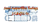 full size printed drawings semi-convertible trolleys  j.c.brill co.  a 1943 plan