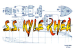full size printed plan scale 1:48 single hatch coaster "s.s. kyle rhea" suitable for radio control