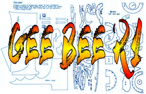 full size printed plans peanut scale gee bee r1  symbol of the "golden age"