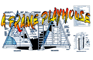 printed plans a frame playhouse overall length 10’  width 8’  height 10’  deck 69” x 39”