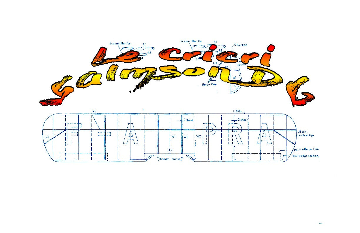 full size printed plans peanut scale le cricri  salmson d6 french light aircraft of the 1930