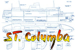 full size printed plan scale 1:100  "st columba" is a two-class, multipurpose ship suitable for radio control