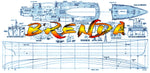 full size printed plan1:48 scale fishery protection suitable for radio control