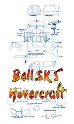 full size printed plan scale 1:18 bell sk 5 hovercraft for 3 channel radio control