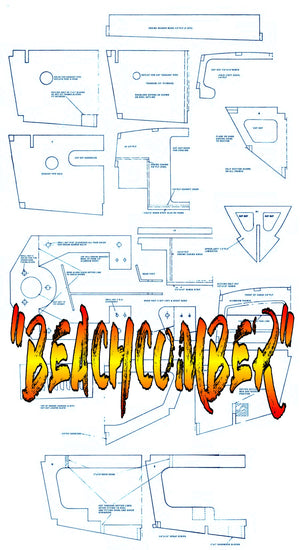 full size printed plan hard chine "v" bottom craft, “beachcomber”
