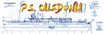 full size printed plan scale 1:48 p.s. caledonia static model or convert radio control & power
