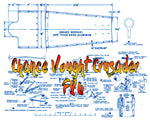full size printed plan scale 1/16 chance vought crusader f8u  tigerjet or convert to ducted fan
