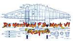 full size printed plan control line  scale 1:17 de havilland f.b. mark vi'  "mosquito" w/s 38"