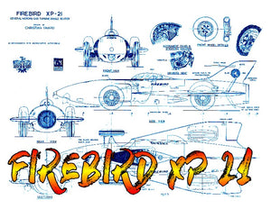 full size printed plan scale 1:20 firebird xp 21 jetex 50 motor  or  convert to electric