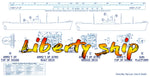 listing for full size printed drawings scale 1:96 liberty ship l 55" suitable for radio control