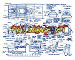 full size plans f86 sabre jet control line  scale 1 1/8” =1ft  wingspan 41”  dyna-jet or ducted fan