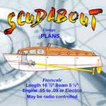 full size printed plan 16 1/2" scudabout nice beginner’s project may be radio controlled