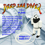 full size plan and article h 8 ¼” w 4” deep sea diver for nine years and older