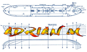 full size printed plan and article small coastal tanker 1:72 scale 36" adrian m suitable for radio control
