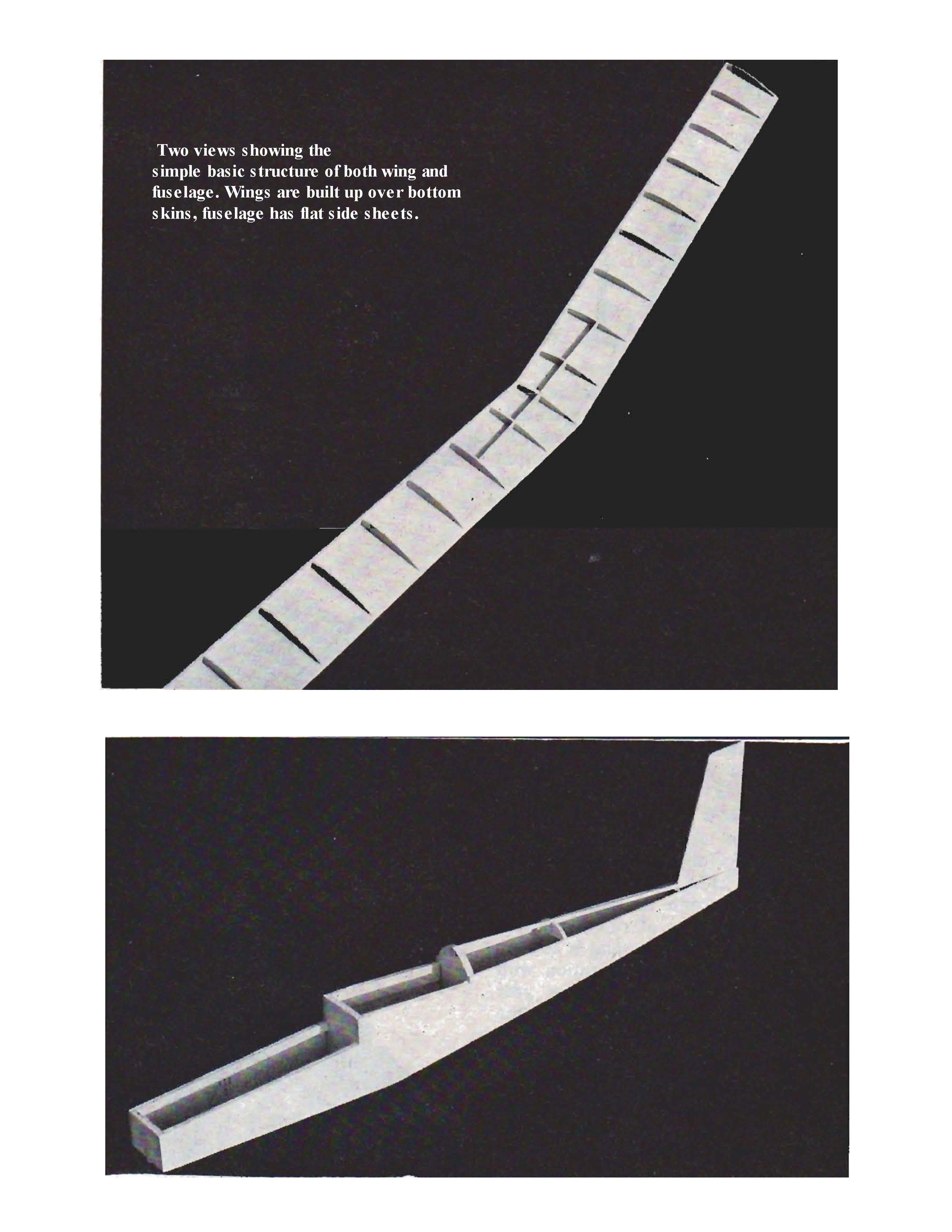 full size printed plans 63 in. span scale glider for radio control "slingsby t 53"