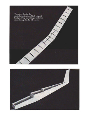 full size printed plans 63 in. span scale glider for radio control "slingsby t 53"